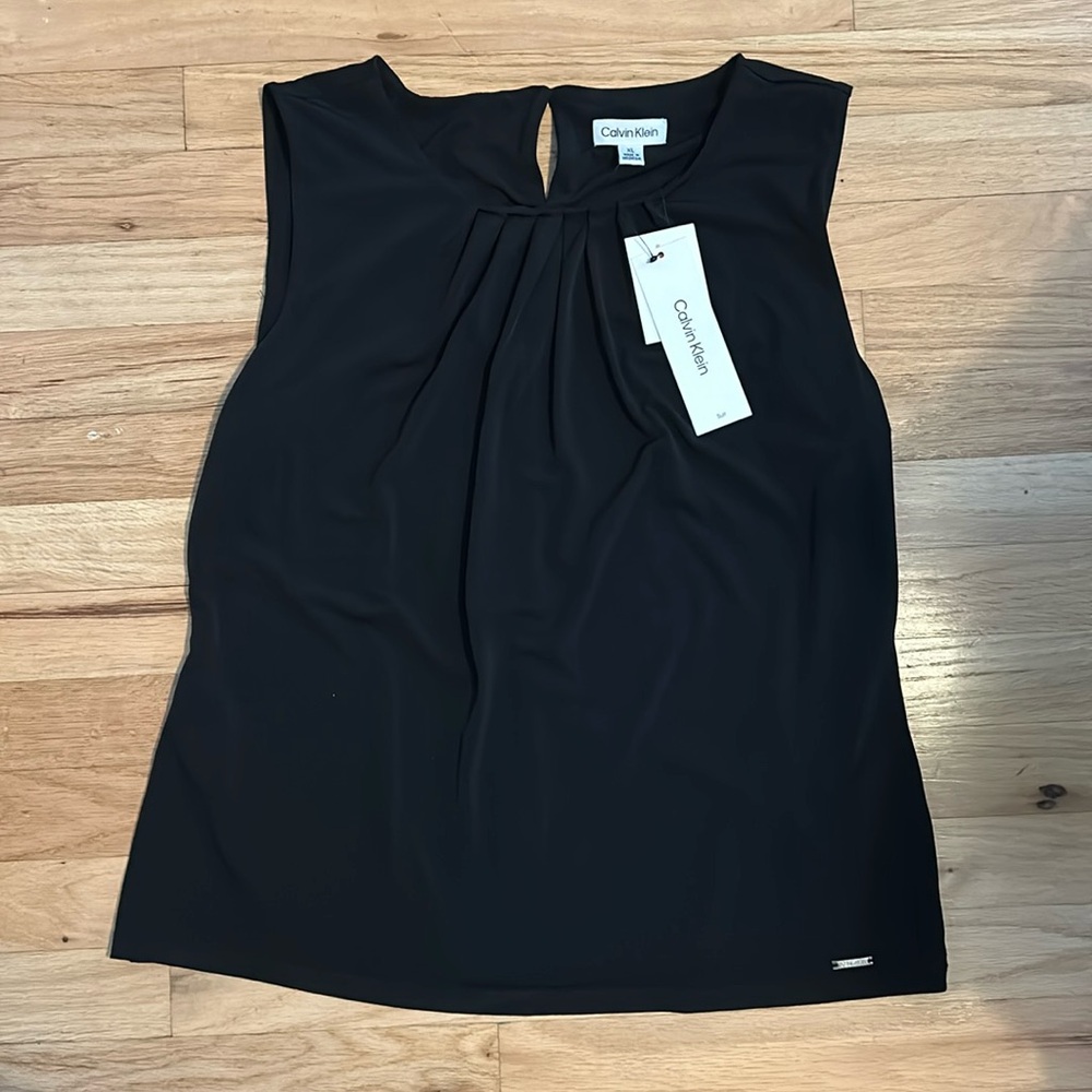 Calvin Klein Black Sleeveless Blouse
